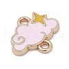 Alloy Enamel Star Cloud Connector Charms PALLOY-V001-04A-2