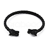 Ion Plating(IP) 304 Stainless Steel Cuff Bangles for Women STAS-M023-15B-2
