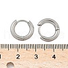Tarnish Resistant 304 Stainless Steel Huggie Hoop Earrings EJEW-F111B-13mm-P-3