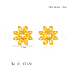 Stylish Stainless Steel Flower Stud Earrings for Women's Daily Wear LE2664-2