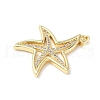 Brass Micro Pave Cubic Zirconia Pendants KK-C104-18G-2