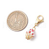 Glass Seed Beaded Pendant Decorations HJEW-MZ00188-01-3