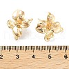 Brass Micro Pave Cubic Zirconia Stud Earring Findings KK-E107-19G-3