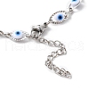 Evil Eye Plastic Link Chain Necklace NJEW-H169-03P-01-3