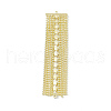 Brass Ball Chains & Crystal Rhinestone Cup Chains Tassel Big Pendants KK-P227-09G-2