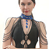 Royal Blue Rhombus Acrylic Alloy Layered Tassel Sexy Suit Body Chains for Bikini FS-WG04712-01-3