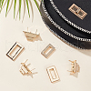 WADORN 3 Sets 3 Style Zinc Alloy Twist Lock Clasp FIND-WR0007-88-4