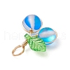 Frosted Dyed Synthetic Moonstone Cherry Pendants PALLOY-JF03473-5