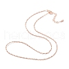 Brass Link Chain Necklaces NJEW-K123-10RG-2
