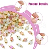 100Pcs Glass Connector Charms PALLOY-FZ00018-3