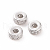 Brass Micro Pave Cubic Zirconia Beads KK-A181-VF432-1-2