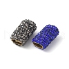 Rhinestone Clay Pave Brass Beads KK-P305-07C-G-2