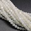 Round Natural White Moonstone Bead Strands G-L425-22-5mm-1
