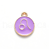 Alloy Enamel Pendants X-ENAM-S124-01B-01G-2