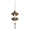 Iron Bell & Alloy Key Charm Hanging Ornaments HJEW-JM03429-03-1