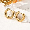304 Stainless Steel Hoop Earrings EJEW-F339-01G-2