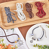SUNNYCLUE 8M 4 Colors Round Braided Cowhide Cords WL-SC0001-02-4