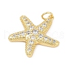 Brass Micro Pave Cubic Zirconia Pendants KK-U058-11G-2