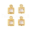 Rack Plating Brass Glass Pendants KK-S385-02G-03-1