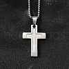 304 Stainless Steel Pendant Necklaces NJEW-P329-03A-P-1