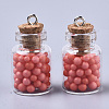 Glass Wishing Bottle Pendant Decorations GLAA-N037-01E-2