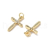 Brass Micro Pave Cubic Zirconia Pendants KK-Q068-49C-G-2