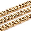 304 Stainless Steel Cuban Link Chain STAS-B019-02D-G-1