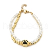Brass Multi-strand Bracelets BJEW-M056-09G-04-3