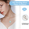 Beebeecraft 1Pc 925 Sterling Silver Chain Necklaces STER-BBC0007-74-2
