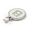 304 Stainless Steel with White Shell Pendants STAS-G268-01B-P-3