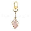 2Pcs 2 Colors Brass Bar Link Chains Pouch Stone Pendant Decorations HJEW-JM02036-5