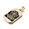 Tarot 304 Stainless Steel Enamel Pendants STAS-M119-09N-G-3