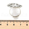 Vintage Adjustable Iron Finger Ring Components Alloy Cabochon Bezel Settings X-PALLOY-Q300-09AS-NR-4