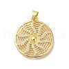 Rack Plating Brass Micro Pave Cubic Zirconia Pendants KK-Z086-62G-02-1