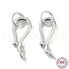 925 Sterling Silver S Shape Clasps STER-A009-17-4