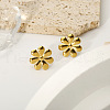 Fashionable Stainless Steel Flower Stud Earrings EQ5637-4