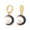 Brass Dangle Earrings & Huggie Hoop Earrings Sets EJEW-PH01365-2