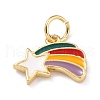 Real 18K Gold Plated Brass Charms KK-L206-003A-G-2