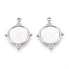 304 Stainless Steel Pendant Cabochon Settings STAS-T065-94P-1