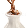 Mother's Day Natural Mixed Stone Chips Money Tree Decorations DJEW-C016-01K-3