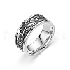 Retro 304 Stainless Steel Enamel Finger Rings for Men FS-WG366A7-14-2