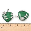 Natural & Synthetic Mixed Stone Heart Pendants G-S391-01-4