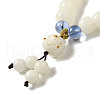 Natural White Jade Bead Bracelets BJEW-B080-35-2