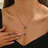 Stainless Steel Shell Heart Flower Fan Tassel Jewelry Set for Women XK7928-2-4