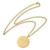 304 Stainlessa Steel Curb Chain Pendant Necklaces NJEW-H034-07G-2