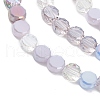 Gradient Color Electroplate Glass Bead Strands X1-GLAA-E042-03A-3