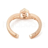 Brass Micro Pave Colourful Cubic Zirconia Open Cuff Rings for Women RJEW-Z073-01G-01-3