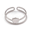 Non-Tarnish 304 Stainless Steel Cuff Rings RJEW-G285-66P-2