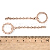 Ion Plating(IP) 304 Stainless Steel Split Key Ring Clasps X1-STAS-L226-009A-RG-3