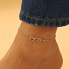 Fashionable Bohemian Style Alloy Heart Link Anklets for Women WG497D9-06-1